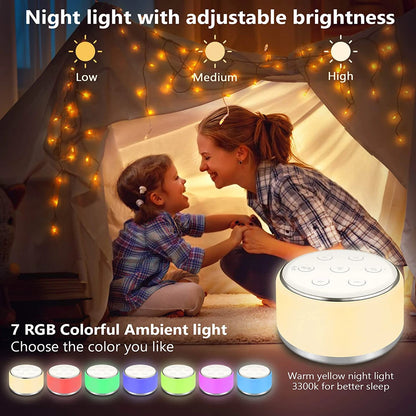 GetSerenitySleep™ White Noise Machine with Night Light & Timer